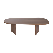 Mesa de centro de madera oscura 130x65x40cm Ovalis - Home Design