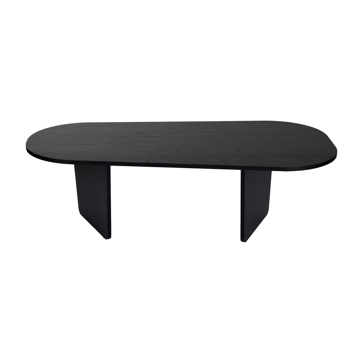 Mesa de centro de madera negra 130x65x40cm Ovalis - Home Design