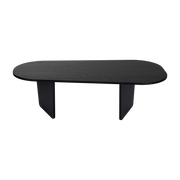 Table basse en bois noir 130x65x40cm Ovalis - Home Design