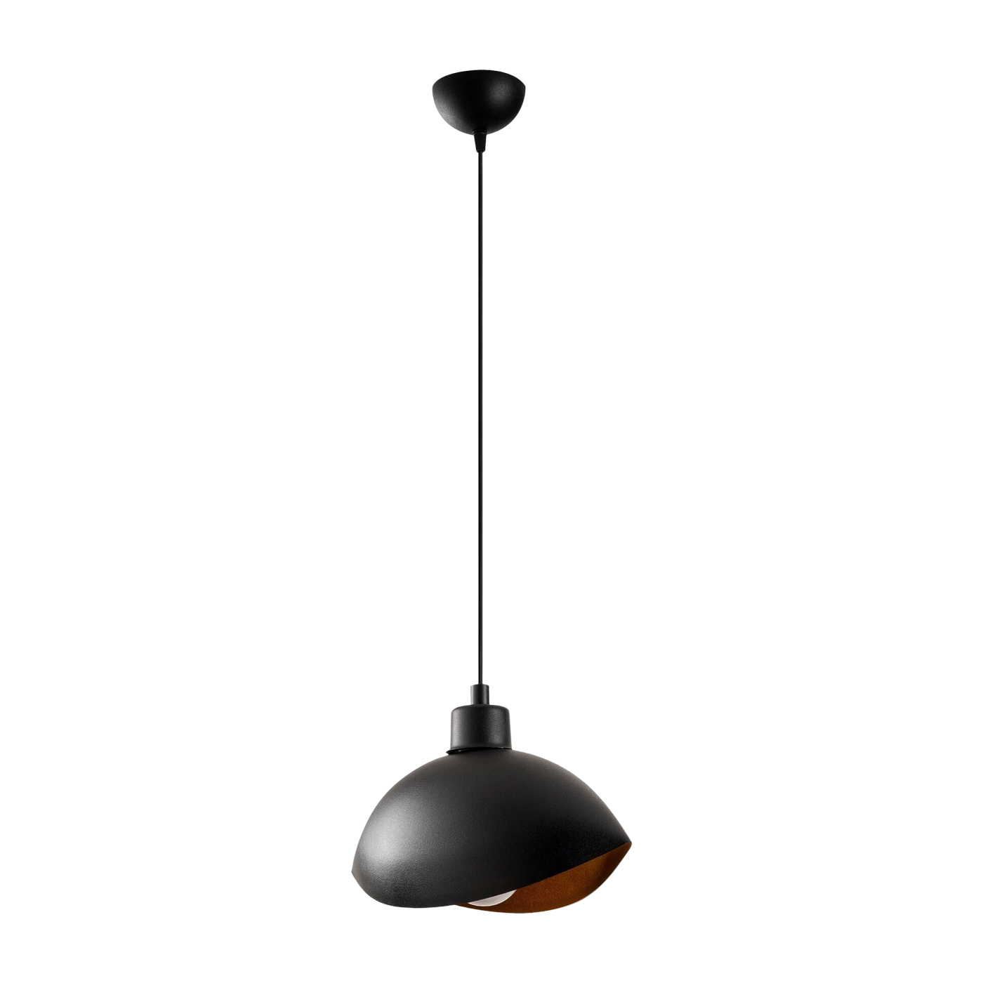 Schwarze Stahl-Hängeleuchte 28 x 15 x 112 cm Sivani – Home Design