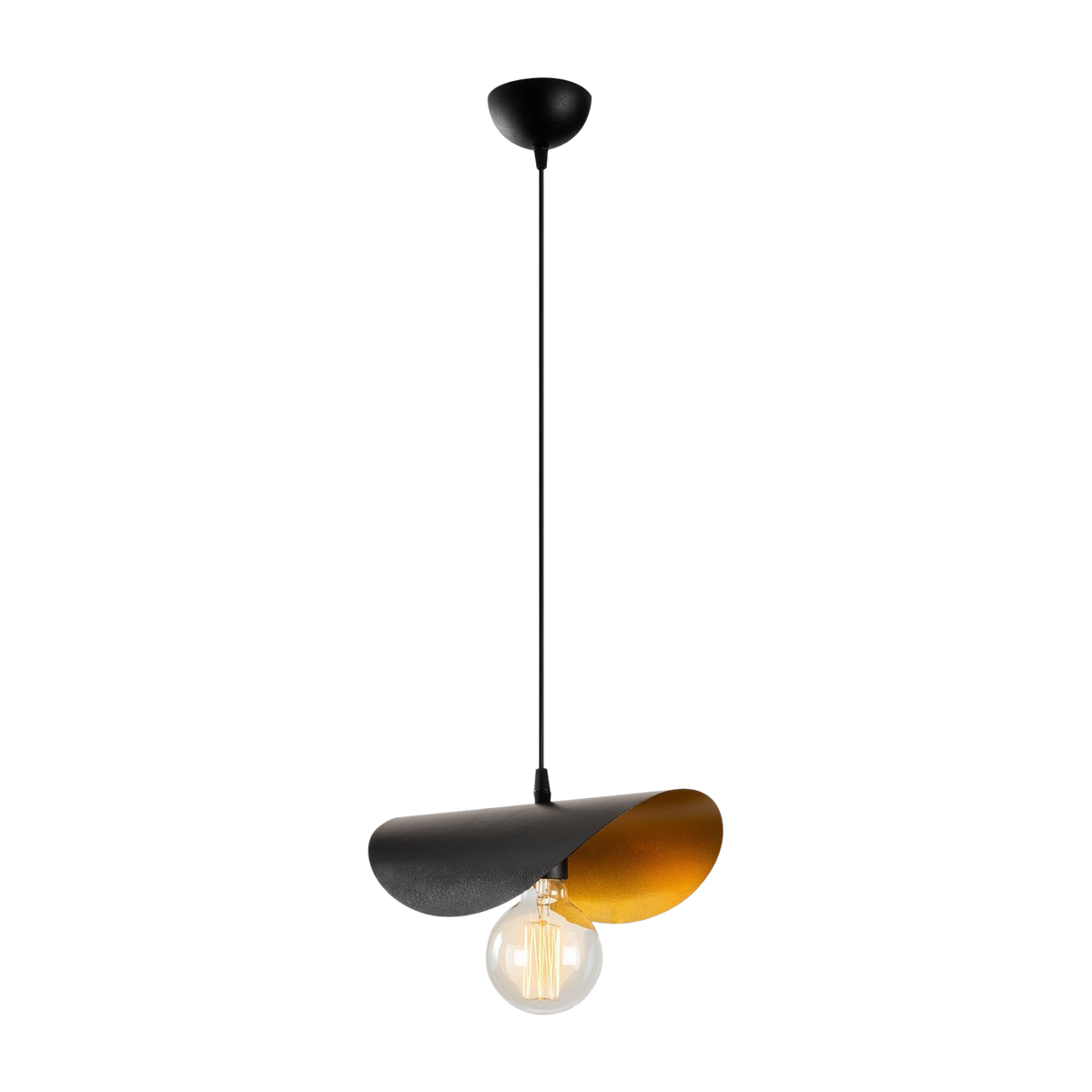 Schwarze Stahl-Hängeleuchte 30 x 17 x 106 cm Sivani – Home Design