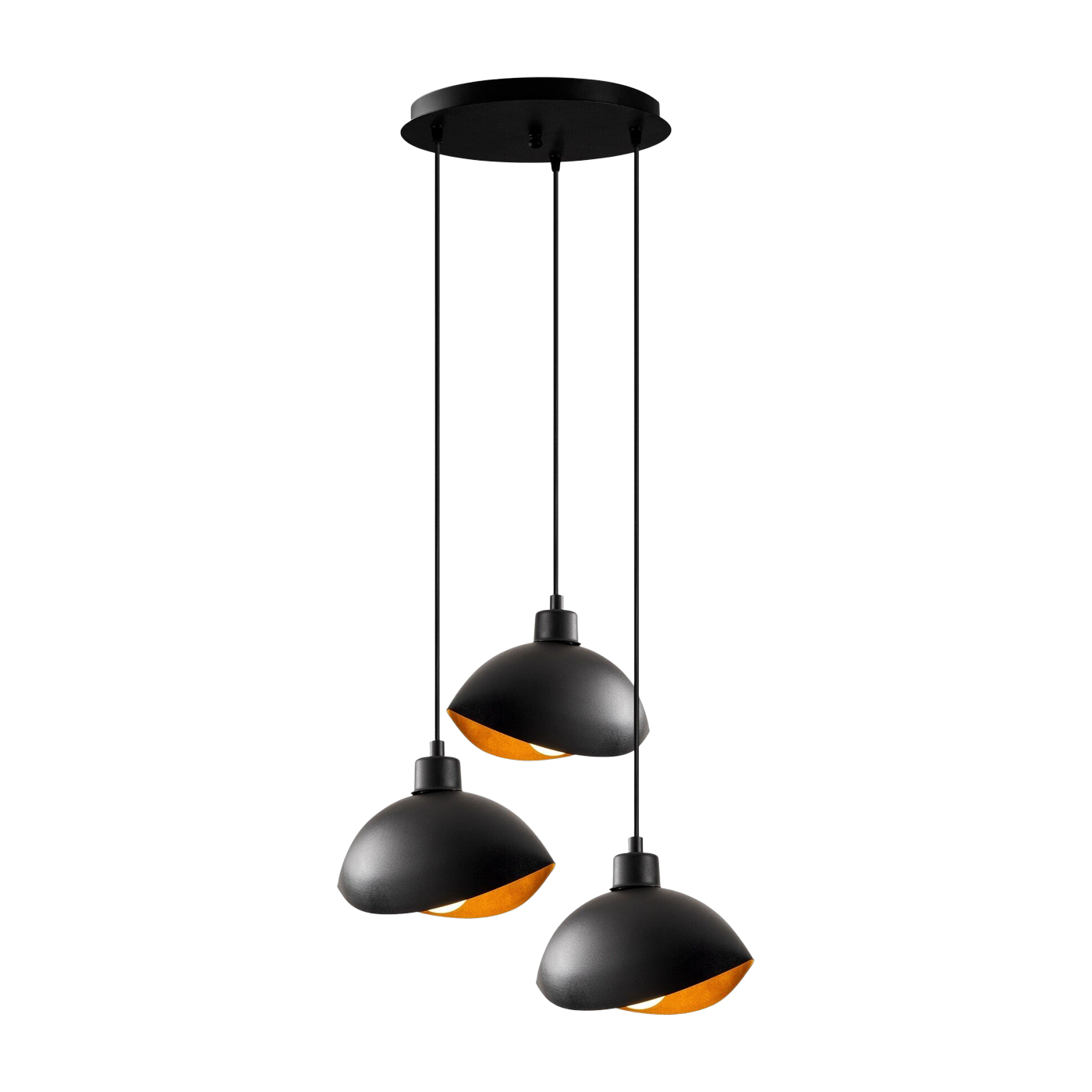 Schwarze Stahl-Hängeleuchten 50 x 112 cm Sivani – Home Design