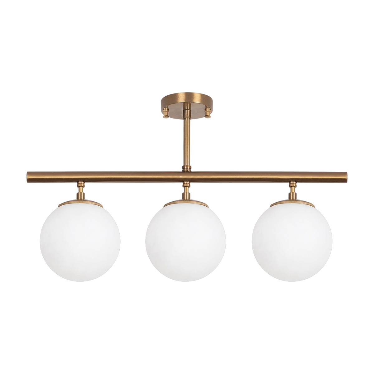 Metallaufhängung mit opaken globes 15x60x37cm Atmaca - Home Design