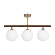 Metal pendant light with opaque 15x60x37cm Atmaca globes