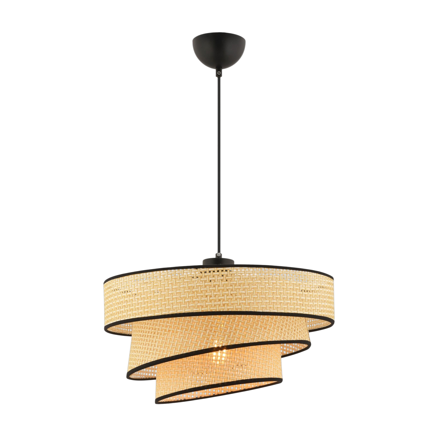 Light gold and black metal pendant light 40x72cm Cut Hazeran - Home Design