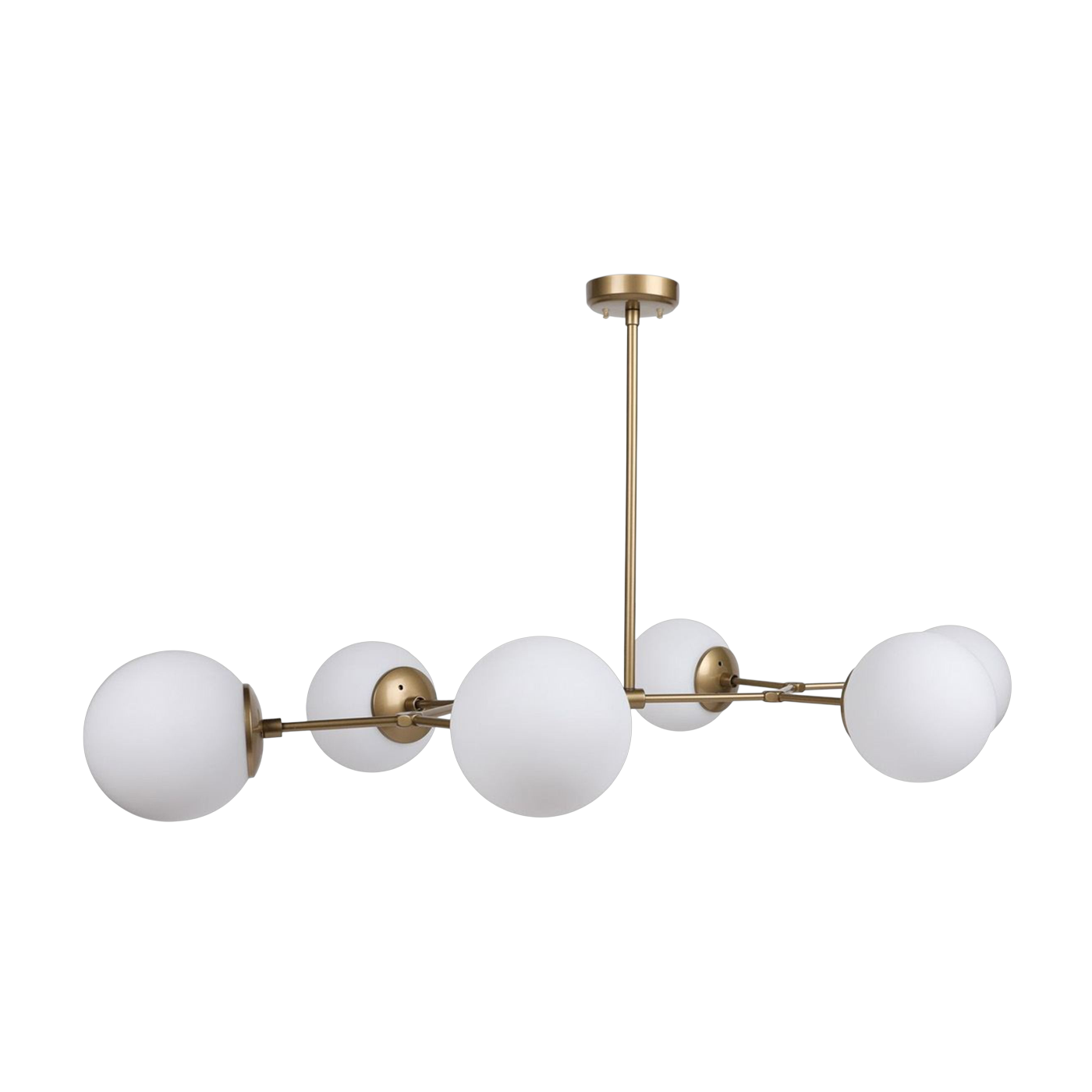 Suspension en métal et globes opaques 100x15cm Damar - Home Design