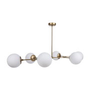 Sospensione in metallo e vetro opac globes e 100x15cm Damar - Home Design