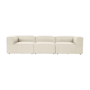 Weißes Stoffsofa 105 x 297 x 66 cm Fora 3 - Home Design