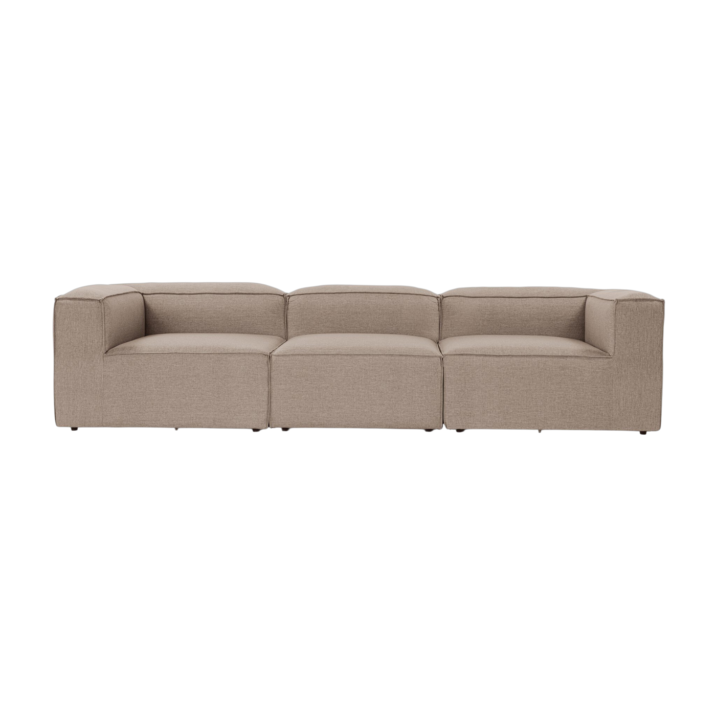 Divano in tessuto beige 105x297x66cm Fora 3 posti - Home Design