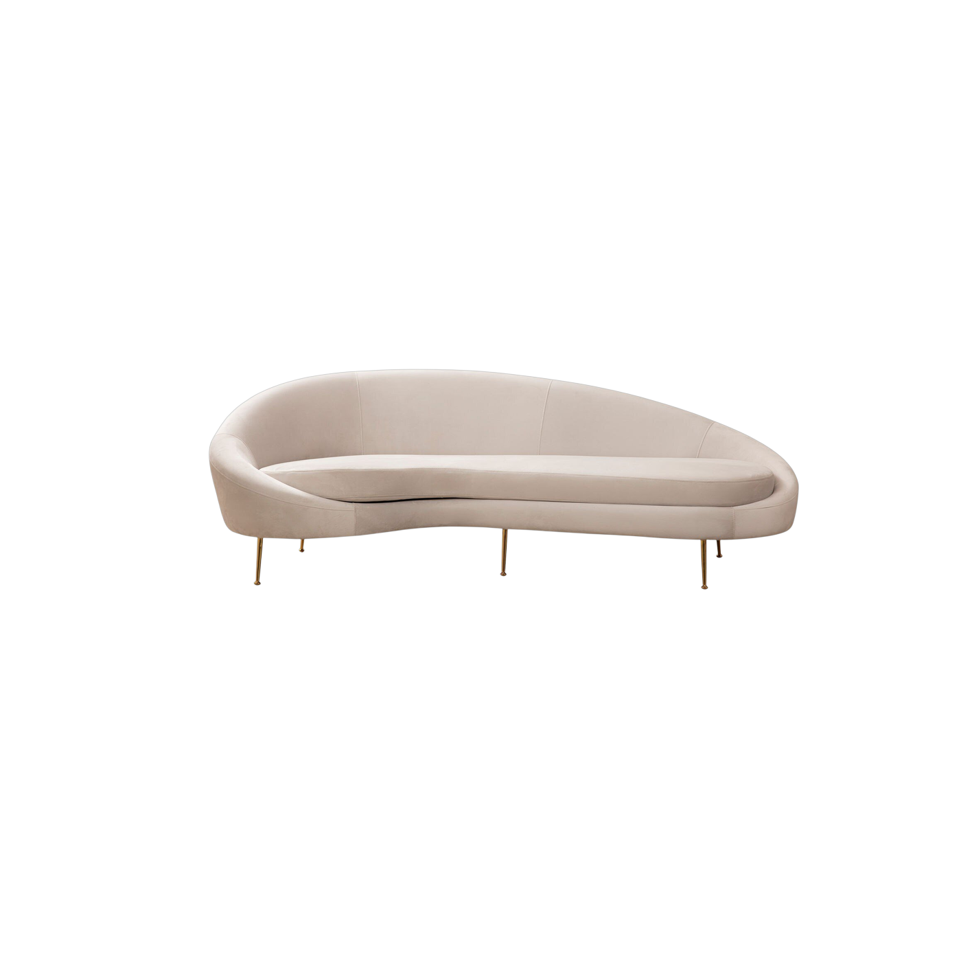 Sofá de tela con lado izquierdo efecto terciopelo rosa empolvado 120x255x85cm Eses Left - Home Design