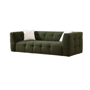 Sofá de tela verde oscuro 100x235x72cm Cady - Home Design