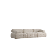 Beige cream bouclé fabric sofa 100x300x80cm Doblo - Home Design