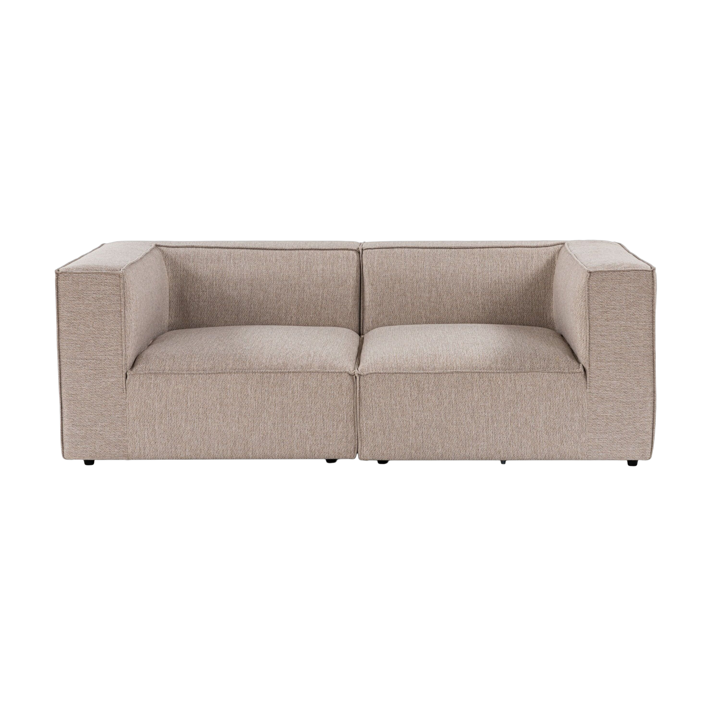 Sofá de 2 plazas en tela beige 95x190x65cm Sora 2 - Home Desgin