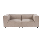 Beige fabric 2-seater sofa 95x190x65cm Sora 2 - Home Desgin