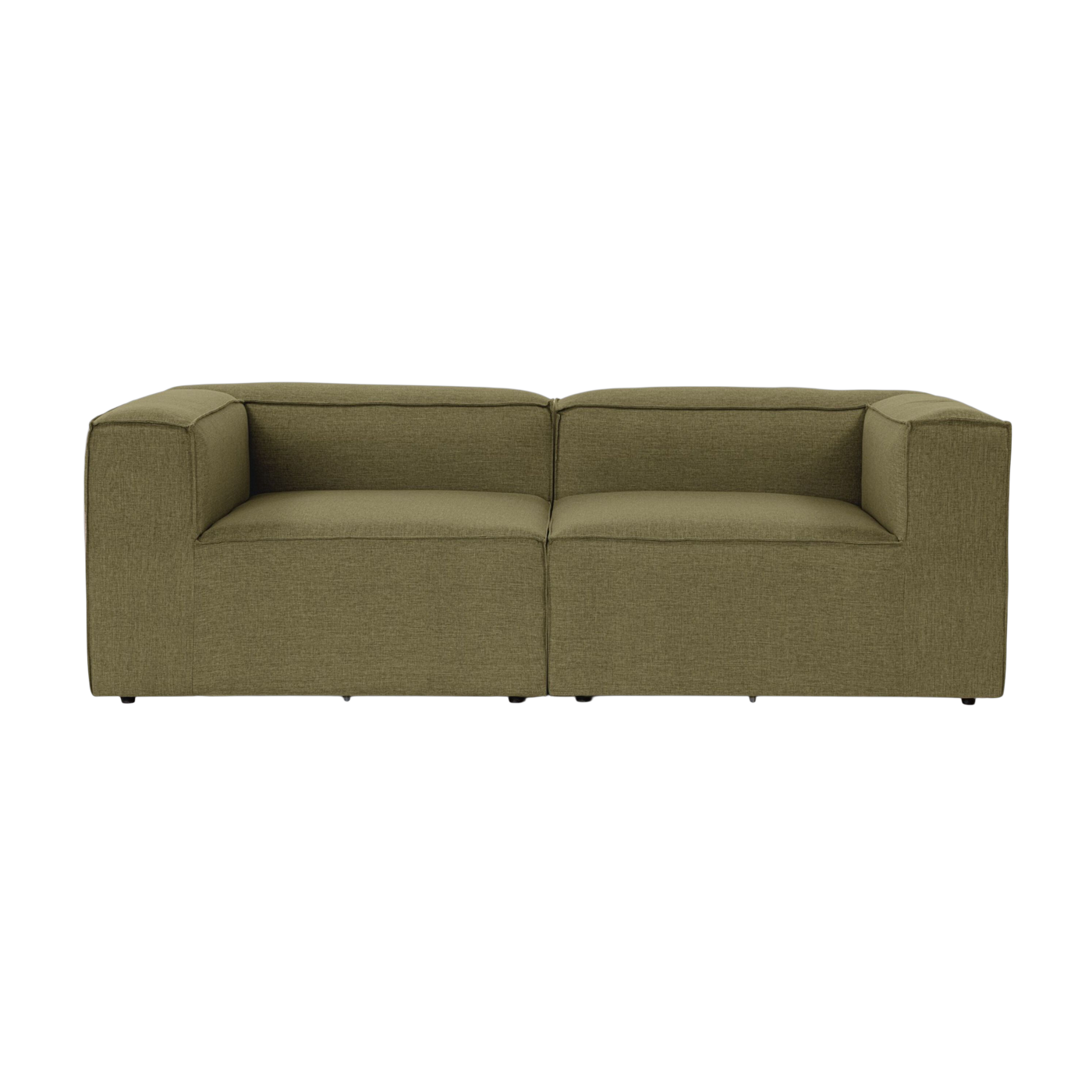 Divano a 2 posti in tessuto verde 95x190x65cm Sora 2 - Home Desgin
