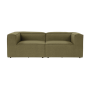 Divano a 2 posti in tessuto verde 95x190x65cm Sora 2 - Home Desgin