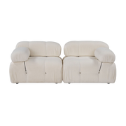 2-Sitzer-Sofa aus cremefarbenem Stoff, 190 x 95 x 75 cm, „ Bubble ” – Home Design