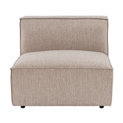 Module 1 place en tissu beige 95x80x65cm Sora O1 - Home Design