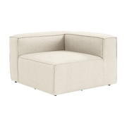 Modulo angle lo a 1 posto in tessuto écru 105x80x66cm Fora 1R - Home Design