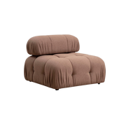 Modulo 1 posto in tessuto bouclé marrone 95x75cm Bubble O1 - Home Design