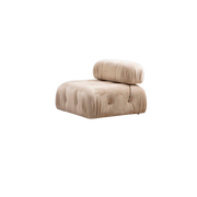 1-Sitzer-Modul aus cremefarbenem Stoff, 95 x 75 cm, Bubble O1 – Home Design