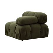 Module d'angle droit en tissu vert 95x75cm Bubble 1R - Home Design