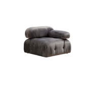 Straight angle al module in gray fabric 95x75cm Bubble 1R - Home Design