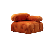 Module d'angle droit en tissu orange 95x75cm Bubble 1R - Home Design