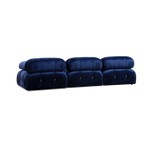 Modulo angle o dritto in tessuto effetto velluto blu 95x75cm Bubble 1R - Home Design