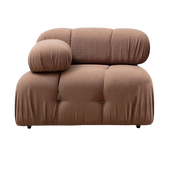 Modulo angle o sinistro in tessuto bouclé marrone 5x75cm Bubble 1R - Home Design