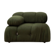 Left angle e module in green fabric 5x75cm Bubble 1R - Home Design