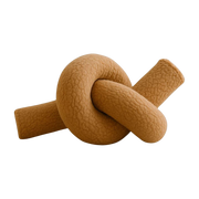 Brown bouclé fabric bow cushion 44x22x18cm Ask dugum - Home Design