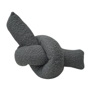 Gray bouclé fabric bow cushion 44x22x18cm Ask dugum - Home Design