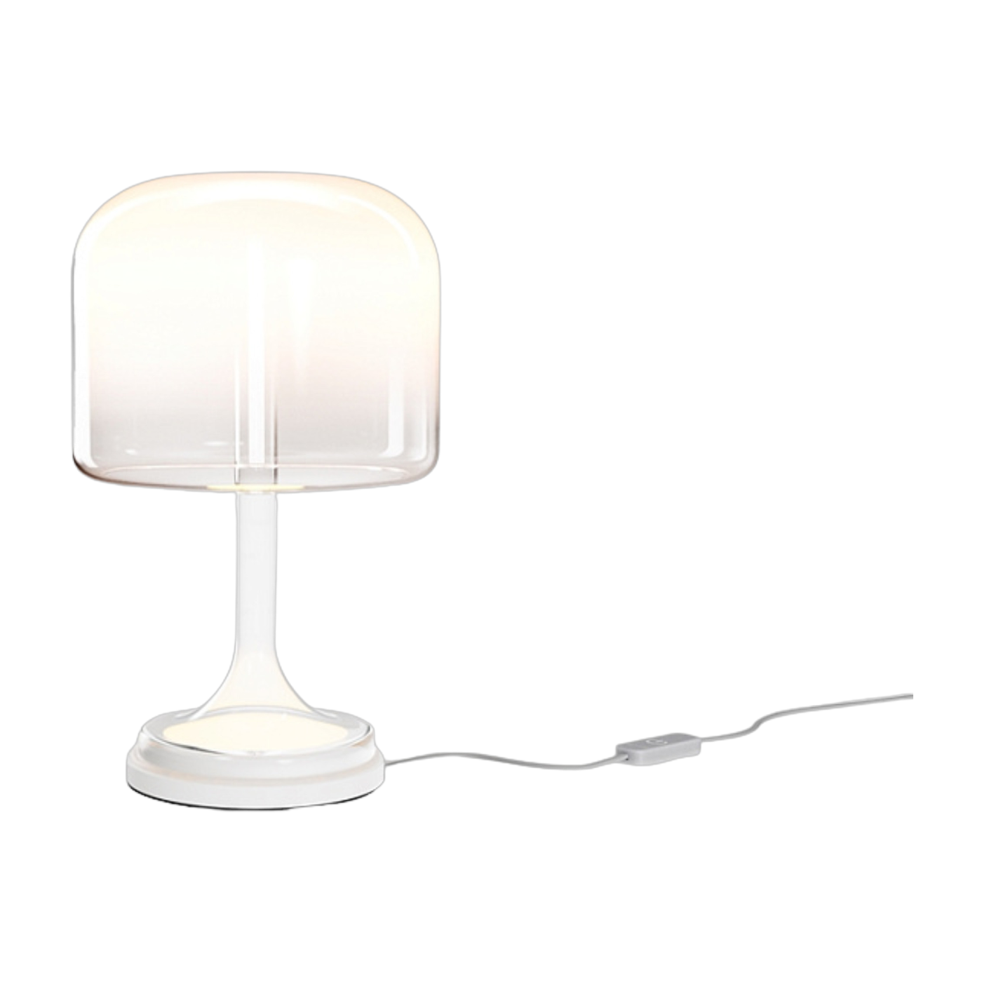 Lámpara de mesa de metal y cristal blanco 26 x 42 cm Spirito - Maytoni