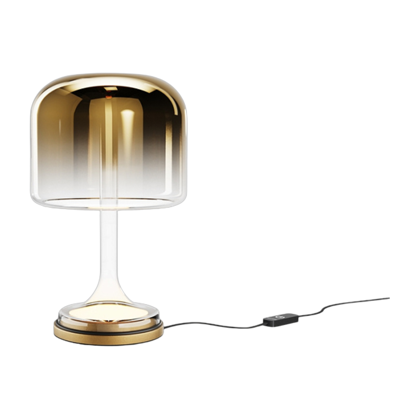Lámpara de mesa de metal y cristal dorado 28 x 18 cm Spirito - Maytoni