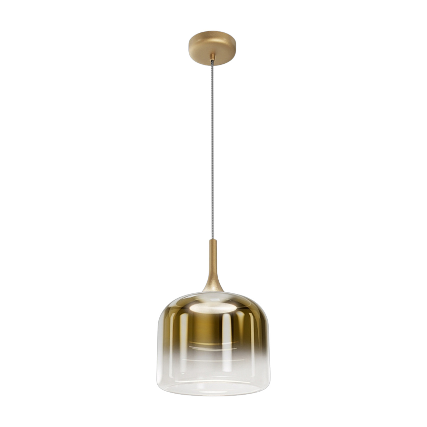 Lámpara colgante de metal y cristal dorado 26 x 36 cm Spirito - Maytoni