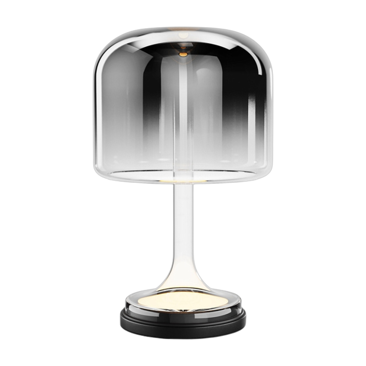 Lámpara de mesa de metal y cristal ahumado gris 26 x 42 cm Spirito - Maytoni