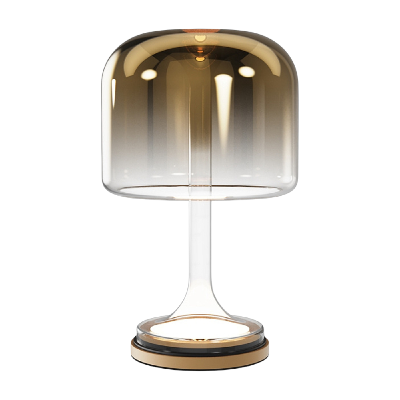 Lámpara de mesa de metal y cristal dorado 26 x 42 cm Spirito - Maytoni