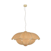 Lampada a sospensione in cannage e tre luci 41x70cm Coquillage - Market Set