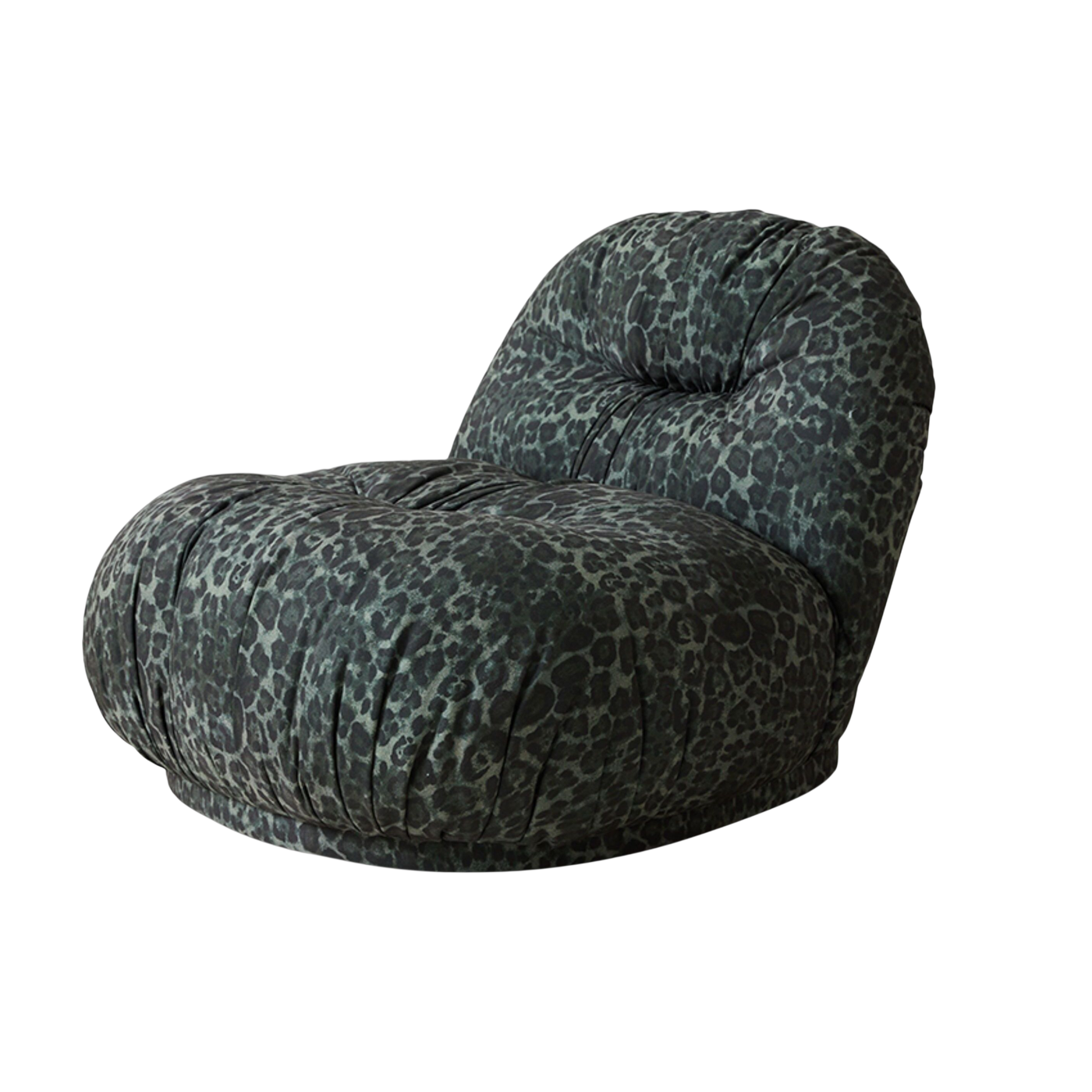 Green panther print cotton armchair 92x85x70 cm Meloa - HKLiving