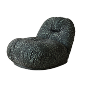 Sillón de algodón con estampado de pantera verde 92 x 85 x 70 cm Meloa - HKLiving