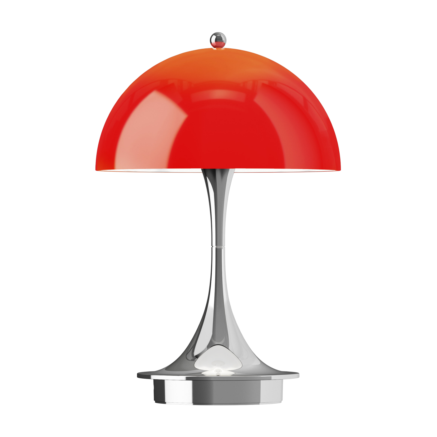 مصباح محمول أحمر وكروم Panthella 160 Portable V3 - Louis Poulsen
