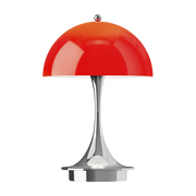Lampada portatile rossa e cromata Panthella 160 Portable V3 - Louis Poulsen