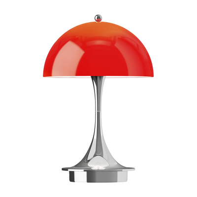 Tragbare Lampe in Rot und Chrom „Panthella“ 160 Portable V3 – Louis Poulsen