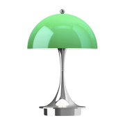 Lampada portatile verde e cromata Panthella 160 Portable V3 - Louis Poulsen