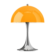 Lampada da tavolo arancione opalina e cromata PANTHELLA e 250 V3 - Louis Poulsen