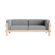 Divano a 3 posti in tessuto remix 133 grigio e pino Kube - Normann Copenhagen