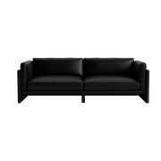 Divano a 3 posti in pelle ultra 41599 nero Softy - Normann Copenhagen