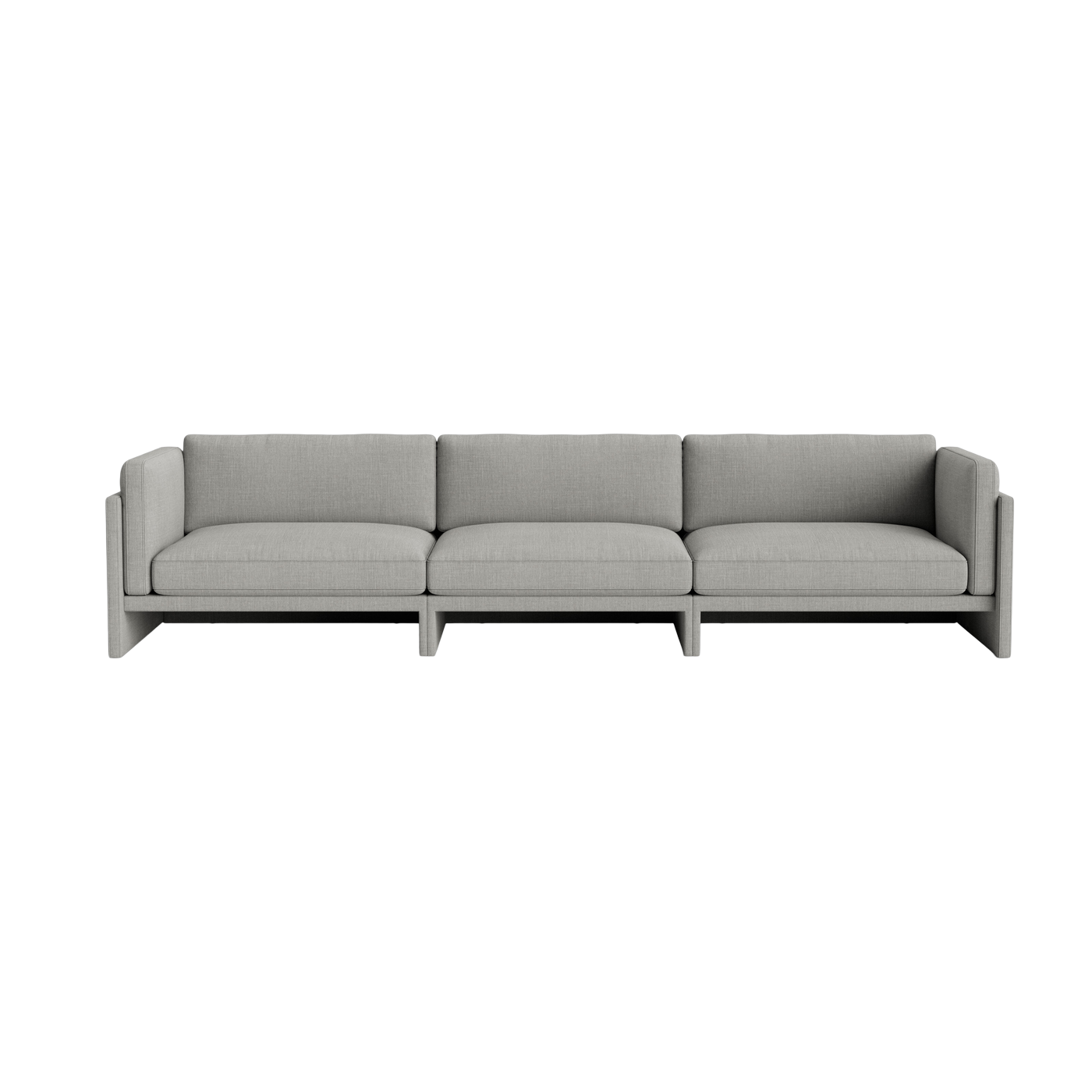 Sofá de 4 plazas en tejido Remix 133 gris Softy - Normann Copenhagen