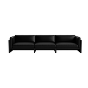 Canapé 4 places en cuir ultra 41599 noir Softy - Normann Copenhagen